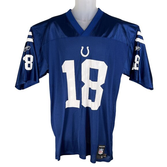 Reebok NFL Indianapolis Colts #18 Peyton Manning Mens L On Field Home Jersey - Picture 4 of 15